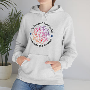 Personal Power Hoodie with Black Lettering
